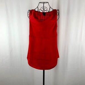 Ann Taylor cowl neck sleeveless red top 4